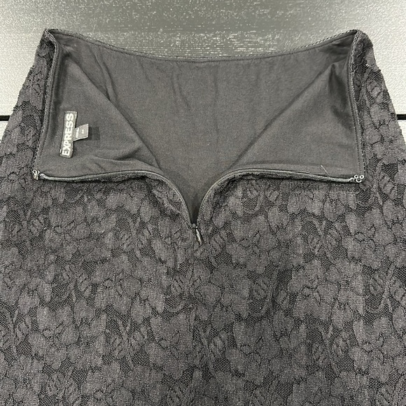 Express Black Lace Lined Mini Skirt - 00 - Picture 5 of 6